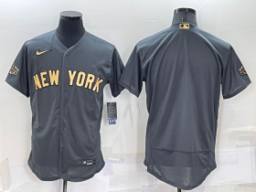 Wholesale Men\'s New York Yankees Blank Grey 2022 All Star Stitched Flex Base Nike Jersey