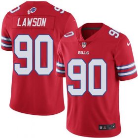 Wholesale Cheap Nike Bills #90 Shaq Lawson Red Men\'s Stitched NFL Elite Rush Jersey