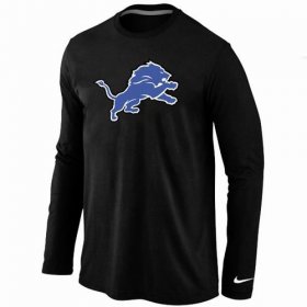 Wholesale Cheap Nike Detroit Lions Logo Long Sleeve T-Shirt Black
