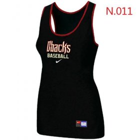 Wholesale Cheap Women\'s Nike Arizona Diamondbacks Tri-Blend Racerback Stretch Tank Top Black