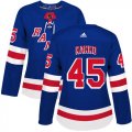 Wholesale Cheap Adidas Rangers #45 Kappo Kakko Royal Blue Home Authentic Women's Stitched NHL Jersey