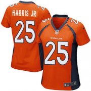 Wholesale Cheap Nike Broncos #25 Chris Harris Jr Orange Team Color Women's Stitched NFL New Elite Jersey