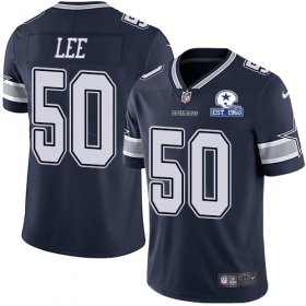 Wholesale Cheap Nike Cowboys #50 Sean Lee Navy Blue Team Color Men\'s Stitched With Established In 1960 Patch NFL Vapor Untouchable Limited Jersey