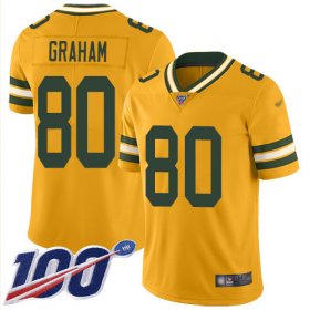 Wholesale Cheap Nike Packers #80 Jimmy Graham Gold Men\'s Stitched NFL Limited Inverted Legend 100th Season Jersey