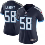 Wholesale Cheap Nike Titans #58 Harold Landry Navy Blue Team Color Women's Stitched NFL Vapor Untouchable Limited Jersey