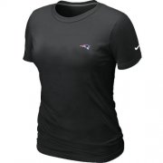 Wholesale Cheap Women's Nike New England Patriots Chest Embroidered Logo T-Shirt Black