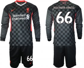 Wholesale Cheap Men 2021 Liverpool away long sleeves 66 soccer jerseys