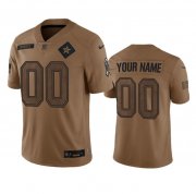 Wholesale Cheap Men's Dallas Cowboys Active Player Custom 2023 Brown Salute To Service Limited Football Stitched Jersey
