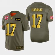 Wholesale Cheap Kansas City Chiefs #17 Mecole Hardman Men's Nike Olive Gold 2019 Salute to Service Limited NFL 100 Jersey