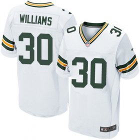 Wholesale Cheap Nike Packers #30 Jamaal Williams White Men\'s Stitched NFL Elite Jersey