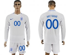 Wholesale Cheap England Personalized Home Long Sleeves Soccer Country Jersey