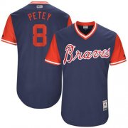 Wholesale Cheap Braves #8 Jace Peterson Navy "Petey" Players Weekend Authentic Stitched MLB Jersey