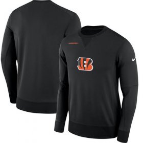 Wholesale Cheap Men\'s Cincinnati Bengals Nike Black Sideline Team Logo Performance Sweatshirt