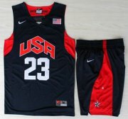 Wholesale Cheap USA Basketball #23 Kyrie Irving Blue Jersey & Shorts Suit