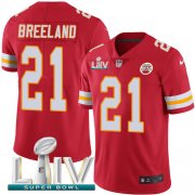 Wholesale Cheap Nike Chiefs #21 Bashaud Breeland Red Super Bowl LIV 2020 Team Color Youth Stitched NFL Vapor Untouchable Limited Jersey