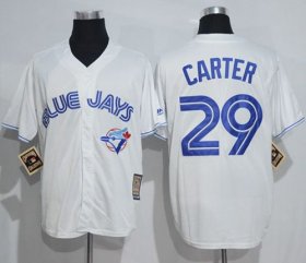 Wholesale Cheap Blue Jays #29 Joe Carter White Cooperstown Throwback Stitched MLB Jersey