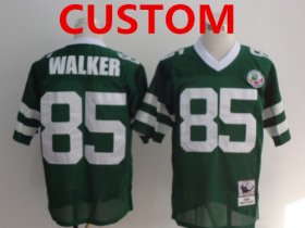 Wholesale Cheap Men\'s Custom New York Jets Green Throwback Jersey