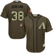 Wholesale Cheap Diamondbacks #38 Curt Schilling Green Salute to Service Stitched MLB Jersey