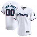 Cheap Men's Miami Marlins Customized White 2024 Home Limited Stitched Baseball Jersey