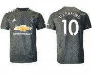 Wholesale Cheap Men 2020-2021 club Manchester United away aaa version 10 black Soccer Jerseys