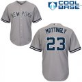Wholesale Cheap Yankees #23 Don Mattingly Stitched Grey Youth MLB Jersey