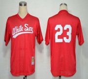 Wholesale Cheap 1990 Mitchell And Ness White Sox #23 Robin Ventura Red Throwback Stitched MLB Jersey