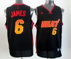 Wholesale Cheap Miami Heat #6 LeBron James 2012 Vibe Black Fashion Jersey