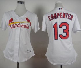 Wholesale Cheap Cardinals #13 Matt Carpenter White Home Women\'s Stitched MLB Jersey