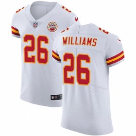 Wholesale Cheap Nike Chiefs #26 Damien Williams White Men\'s Stitched NFL Vapor Untouchable Elite Jersey