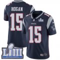 Wholesale Cheap Nike Patriots #15 Chris Hogan Navy Blue Team Color Super Bowl LIII Bound Men's Stitched NFL Vapor Untouchable Limited Jersey