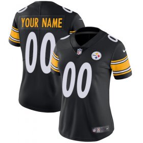 Wholesale Cheap Nike Pittsburgh Steelers Customized Black Team Color Stitched Vapor Untouchable Limited Women\'s NFL Jersey