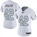 Wholesale Cheap Nike Raiders #42 Karl Joseph White Women's Stitched NFL Limited Rush Jersey