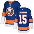 Wholesale Cheap Adidas Islanders #15 Cal Clutterbuck Royal Blue Home Authentic Stitched NHL Jersey