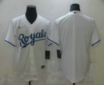 Wholesale Cheap Men's Kansas City Royals Blank White Stitched MLB Cool Base Nike Jersey