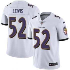 Wholesale Cheap Nike Ravens #52 Ray Lewis White Men\'s Stitched NFL Vapor Untouchable Limited Jersey