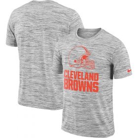 Wholesale Cheap Men\'s Cleveland Browns Nike Heathered Black Sideline Legend Velocity Travel Performance T-Shirt