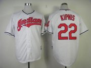 Wholesale Cheap Indians #22 Jason Kipnis White Cool Base Stitched MLB Jersey