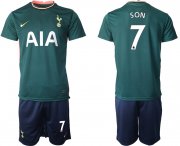 Wholesale Cheap Men 2020-2021 club Tottenham Hotspur away 7 green Soccer Jerseys