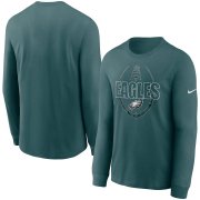 Wholesale Cheap Philadelphia Eagles Nike Icon Legend Performance Long Sleeve T-Shirt Midnight Green