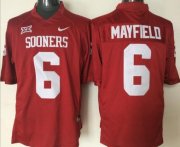 Wholesale Cheap Men's Oklahoma Sooners #6 Baker Mayfield Red College Football Nike Jersey