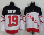 Wholesale Cheap Olympic CA. #19 Jonathan Toews White 100th Anniversary Stitched NHL Jersey