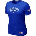 Wholesale Cheap Women's Toronto Blue Jays Nike Short Sleeve Practice MLB T-Shirt Blue
