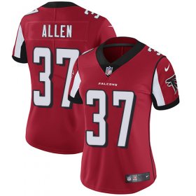 Wholesale Cheap Nike Falcons #37 Ricardo Allen Red Team Color Women\'s Stitched NFL Vapor Untouchable Limited Jersey