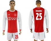 Wholesale Cheap Ajax #25 Dolberg Home Long Sleeves Soccer Club Jersey