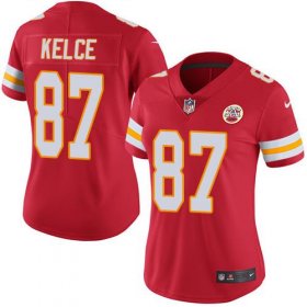 Wholesale Cheap Nike Chiefs #87 Travis Kelce Red Team Color Women\'s Stitched NFL Vapor Untouchable Limited Jersey