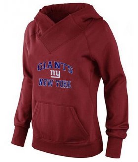 Wholesale Cheap Women\'s New York Giants Heart & Soul Pullover Hoodie Red