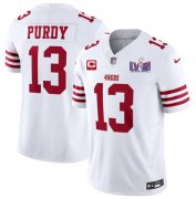 Cheap Men's San Francisco 49ers #13 Brock Purdy White 2024 F.U.S.E. Super Bowl LVIII Patch And 1-star C Patch Vapor Untouchable Limited Football Stitched Jersey