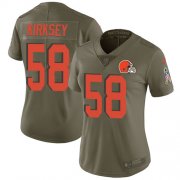 Wholesale Cheap Nike Browns #58 Christian Kirksey Olive Women's Stitched NFL Limited 2017 Salute to Service Jersey