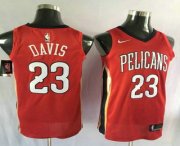Wholesale Cheap Men's New Orleans Pelicans #23 Anthony Davis New Red 2017-2018 Nike Swingman Stitched NBA Jersey