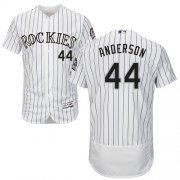 Wholesale Cheap Rockies #44 Tyler Anderson White Strip Flexbase Authentic Collection Stitched MLB Jersey